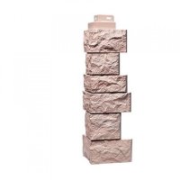 Угол наружный FineBer Камень дикий, Терракотовый