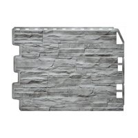 Панель FineBer Фасайдинг Дачный Скол 3D, Светло-серый