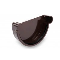 Водосточные системы ПВХ Galeco PVC 124/80 темно-коричневый, Заглушка желоба правая Водосточные системы ПВХ Galeco PVC 124/80 темно-коричневый, Заглушка желоба правая