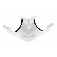 Водосточные системы ПВХ Galeco PVC 124/80 Белый, Угол внешний желоба 90° Водосточные системы ПВХ Galeco PVC 124/80 Белый, Угол внешний желоба 90°