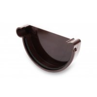 Водосточные системы ПВХ Galeco PVC 124/80 темно-коричневый, Заглушка желоба левая Водосточные системы ПВХ Galeco PVC 124/80 темно-коричневый, Заглушка желоба левая
