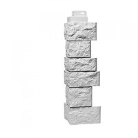 Угол наружный FineBer Камень дикий, Мелованный белый