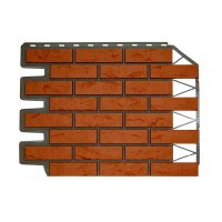 Панель FineBer Фасайдинг Дачный Кирпич Баварский, Терракотовый