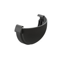 Водосточные системы ПВХ Docke LUX Графит, Заглушка желоба Водосточные системы ПВХ Docke LUX Графит, Заглушка желоба