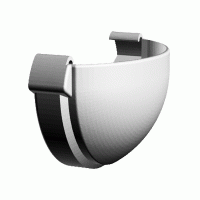 Водосточные системы ПВХ Docke LUX Пломбир, Заглушка желоба Водосточные системы ПВХ Docke LUX Пломбир, Заглушка желоба