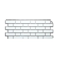 Панель FineBer Фасайдинг Дачный Кирпич клинкерный, Белый