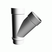 Водосточные системы ПВХ Docke LUX Пломбир, Тройник Водосточные системы ПВХ Docke LUX Пломбир, Тройник