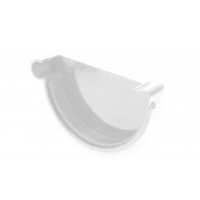 Водосточные системы ПВХ Galeco PVC 124/80 Белый, Заглушка желоба левая