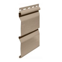 Виниловый сайдинг FineBer Standart Classic Color Корабельный Брус, Сандал Виниловый сайдинг FineBer Standart Classic Color Корабельный Брус, Сандал