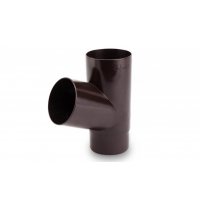 Водосточные системы ПВХ Galeco PVC 124/80 темно-коричневый, Тройник трубы