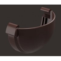 Водосточные системы ПВХ Docke LUX Шоколад, Заглушка желоба Водосточные системы ПВХ Docke LUX Шоколад, Заглушка желоба