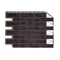 Панель FineBer Фасайдинг Дачный Кирпич Баварский, Тёмно-коричневый