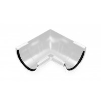 Водосточные системы ПВХ Galeco PVC 124/80 Белый, Угол внутренний желоба 135° Водосточные системы ПВХ Galeco PVC 124/80 Белый, Угол внутренний желоба 135°