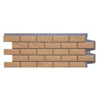 Фасадные панели Grand Line Состаренный кирпич Элит, Солома Фасадные панели Grand Line Состаренный кирпич Элит, Солома
