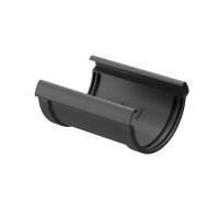 Водосточные системы ПВХ Docke LUX Графит, Соединитель желоба Водосточные системы ПВХ Docke LUX Графит, Соединитель желоба