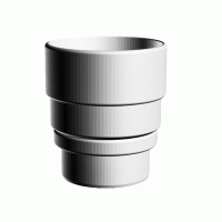 Водосточные системы ПВХ Docke LUX Пломбир, Переходник Водосточные системы ПВХ Docke LUX Пломбир, Переходник