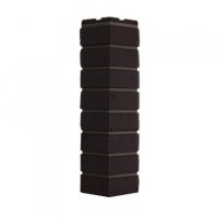 Угол наружный Фасайдинг Дачный Кирпич Баварский, Тёмно-коричневый Угол наружный Фасайдинг Дачный Кирпич Баварский, Тёмно-коричневый