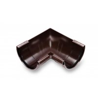 Водосточные системы ПВХ Galeco PVC 124/80 темно-коричневый, Угол внутренний желоба 135°