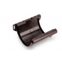 Водосточные системы ПВХ Galeco PVC 124/80 темно-коричневый, Соединитель желоба Водосточные системы ПВХ Galeco PVC 124/80 темно-коричневый, Соединитель желоба