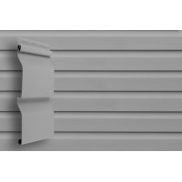 Виниловый сайдинг Grand Line Slim D4 Корабельный брус, серый