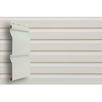 Виниловый сайдинг Grand Line Slim D4 Корабельный брус, белый Виниловый сайдинг Grand Line Slim D4 Корабельный брус, белый