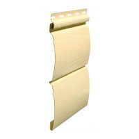 Виниловый сайдинг FineBer BlockHouse Classic Color, Кремовый Виниловый сайдинг FineBer BlockHouse Classic Color, Кремовый