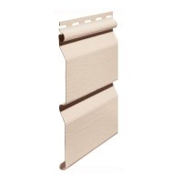 Виниловый сайдинг FineBer Standart Classic Color Корабельный Брус, Слоновая кость Виниловый сайдинг FineBer Standart Classic Color Корабельный Брус, Слоновая кость