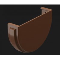 Водосточные системы Docke Premium Каштан, Заглушка желоба Водосточные системы Docke Premium Каштан, Заглушка желоба
