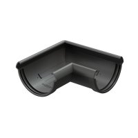 Водосточные системы ПВХ Docke LUX Графит, Угловой элемент 90° Водосточные системы ПВХ Docke LUX Графит, Угловой элемент 90°