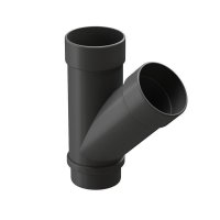 Водосточные системы ПВХ Docke LUX Графит, Тройник Водосточные системы ПВХ Docke LUX Графит, Тройник