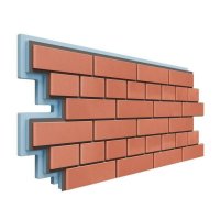 Фасадная термопанель Dolomit Термосайдинг Кирпич 40 мм, Красный Фасадная термопанель Dolomit Термосайдинг Кирпич 40 мм, Красный