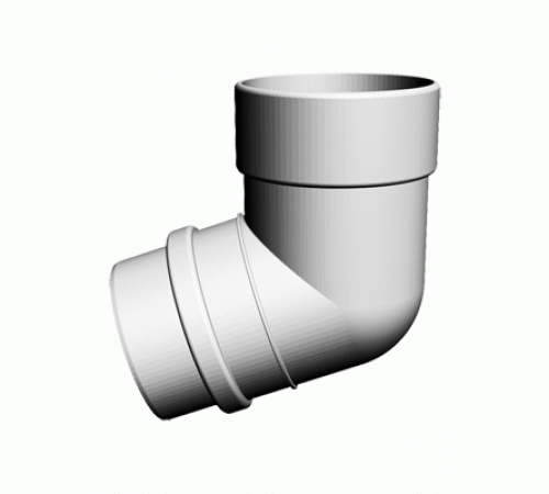 Водосточные системы ПВХ Docke LUX Пломбир, Колено 72°