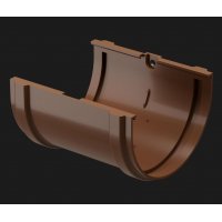 Водосточные системы Docke Premium Каштан, Соединитель желобов Водосточные системы Docke Premium Каштан, Соединитель желобов