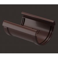 Водосточные системы ПВХ Docke LUX Шоколад, Соединитель желоба Водосточные системы ПВХ Docke LUX Шоколад, Соединитель желоба