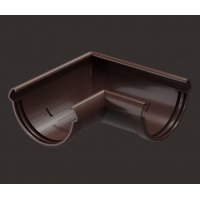 Водосточные системы ПВХ Docke LUX Шоколад, Угловой элемент 90° Водосточные системы ПВХ Docke LUX Шоколад, Угловой элемент 90°