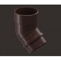 Водосточные системы ПВХ Docke LUX Шоколад, Колено 45° Водосточные системы ПВХ Docke LUX Шоколад, Колено 45°